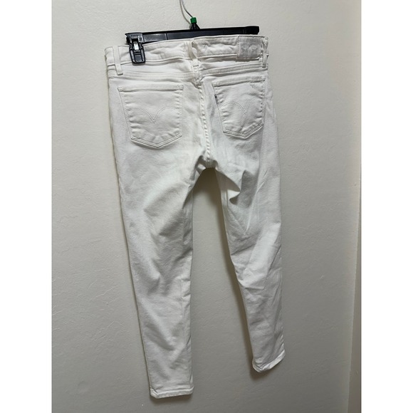 Levi's 711 Skinny Women's White Distressed Denim Jeans Size 27 - Picture 7 of 13